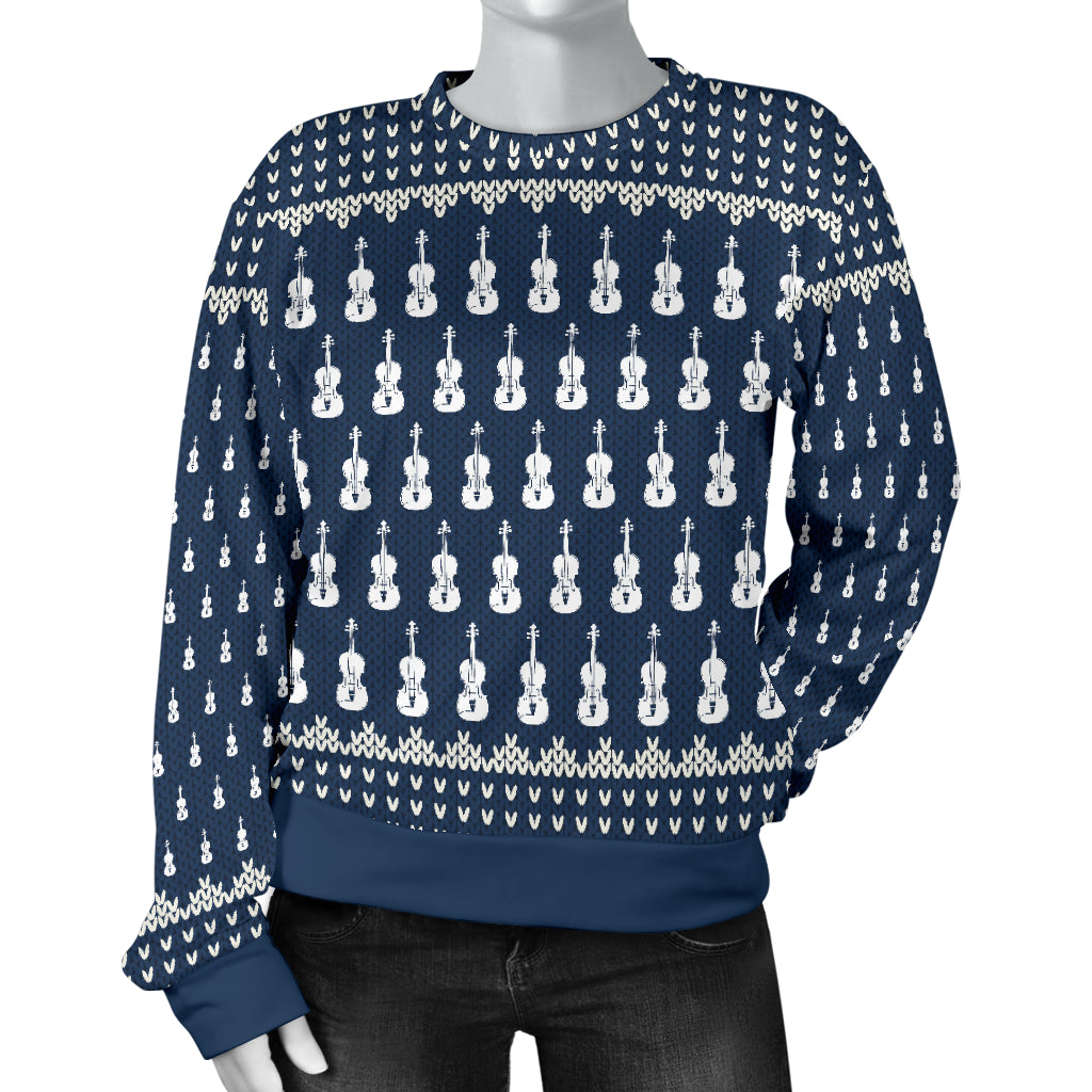 Violin Pattern Women's Sweater - { shop_name }} - Review
