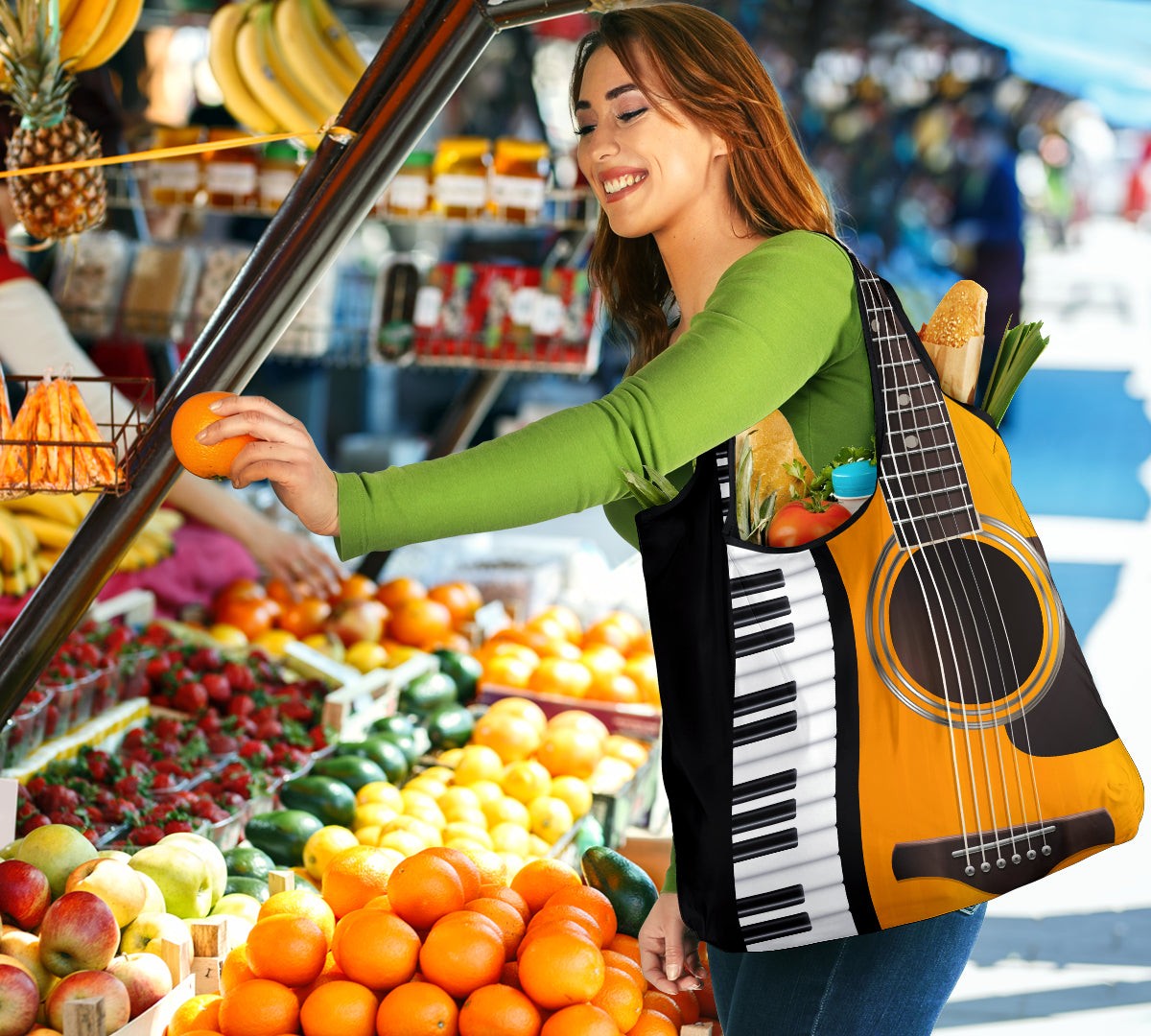 Superb Guitar Grocery Bag 3-Pack