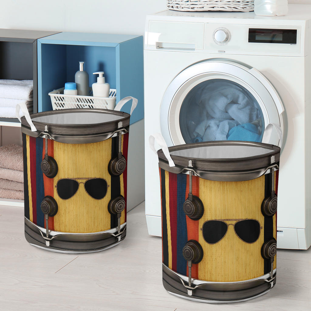 Metal Snare Drum Laundry Basket