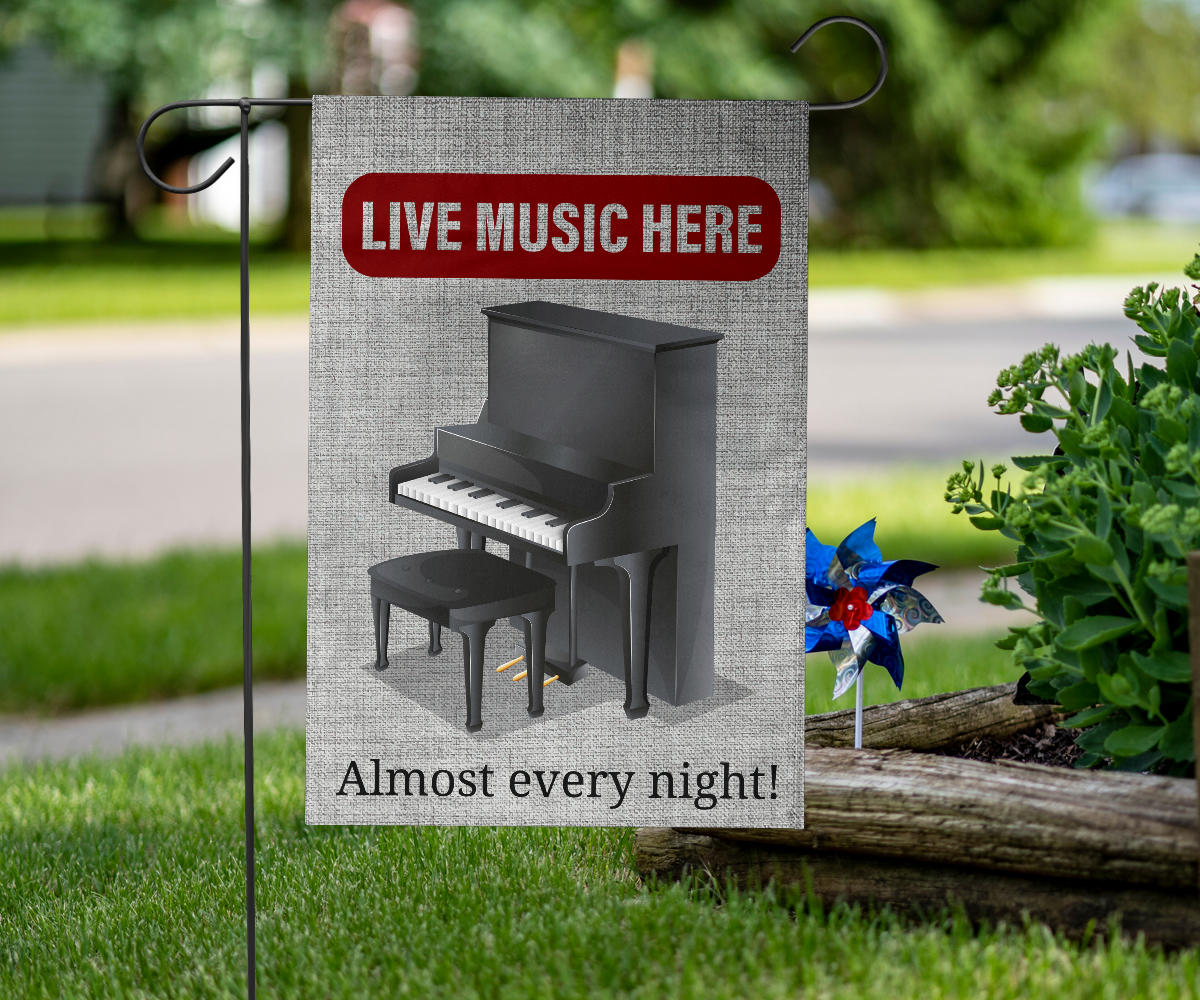 Grand Piano Live Music Flag
