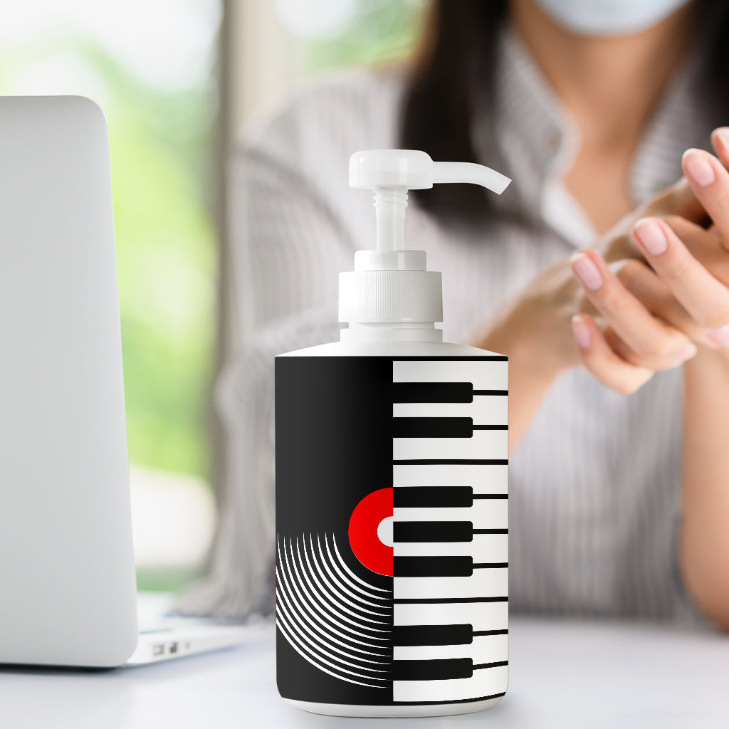 Piano Keys Vinyl Sanitizer Bottle