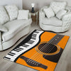 Piano Keys And Guitar Area Rug