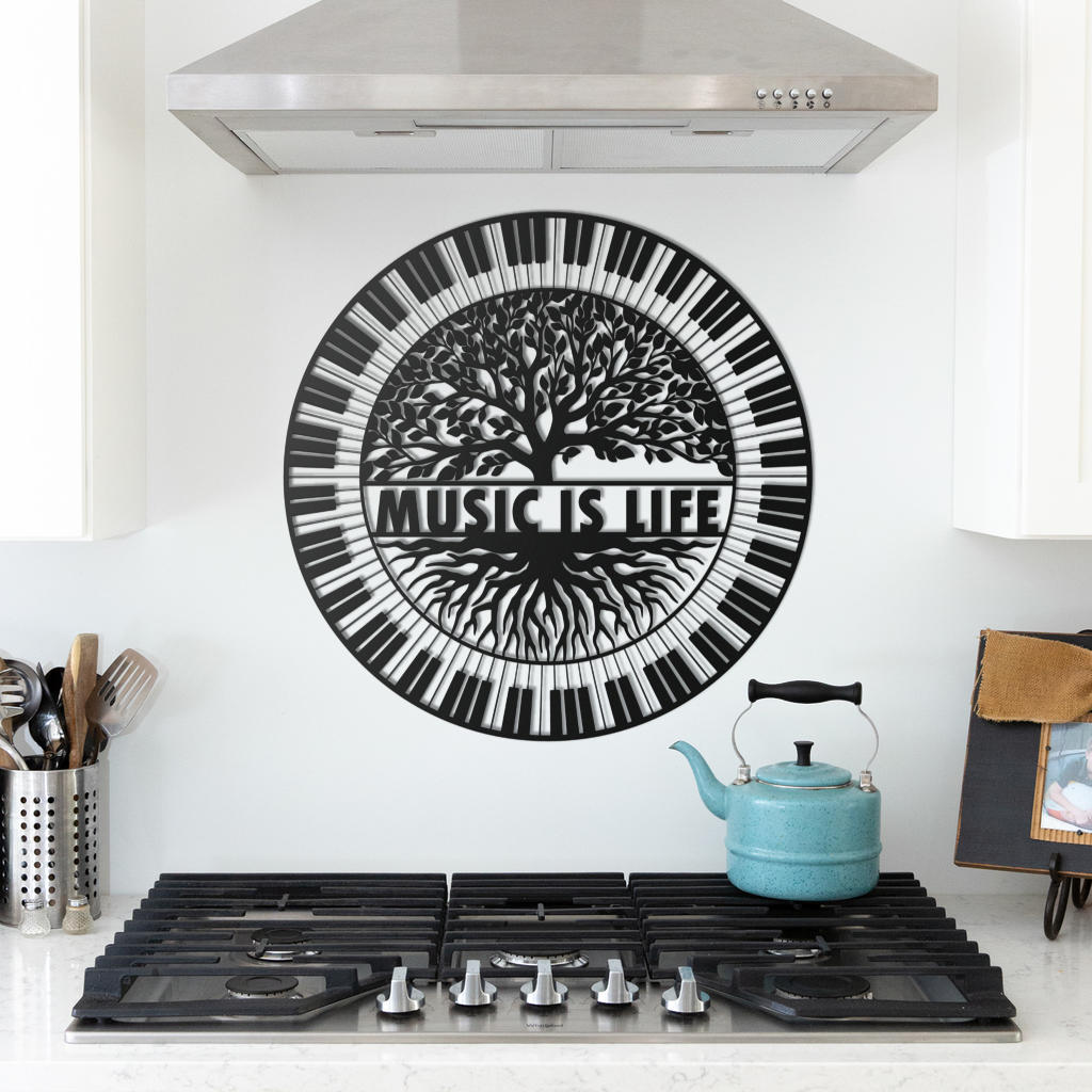Music Is Life Metal Sign