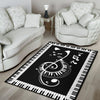 Piano Treble Clef Cat Rug