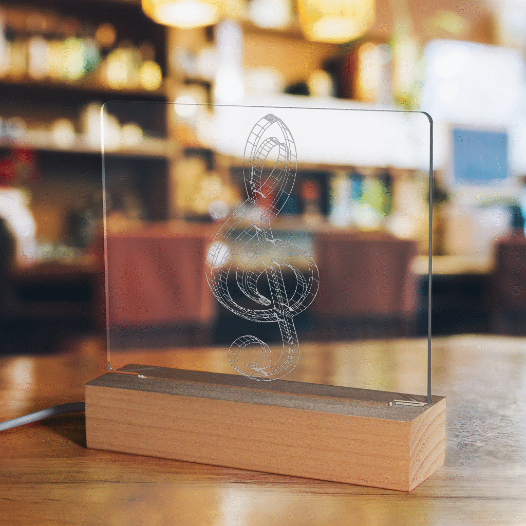 Treble Clef Light Up Acrylic