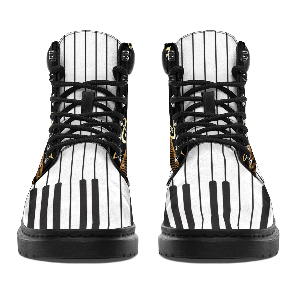 Piano Keys And Music Notes All-Season Boots