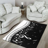 Music Notes And Piano Area Rug