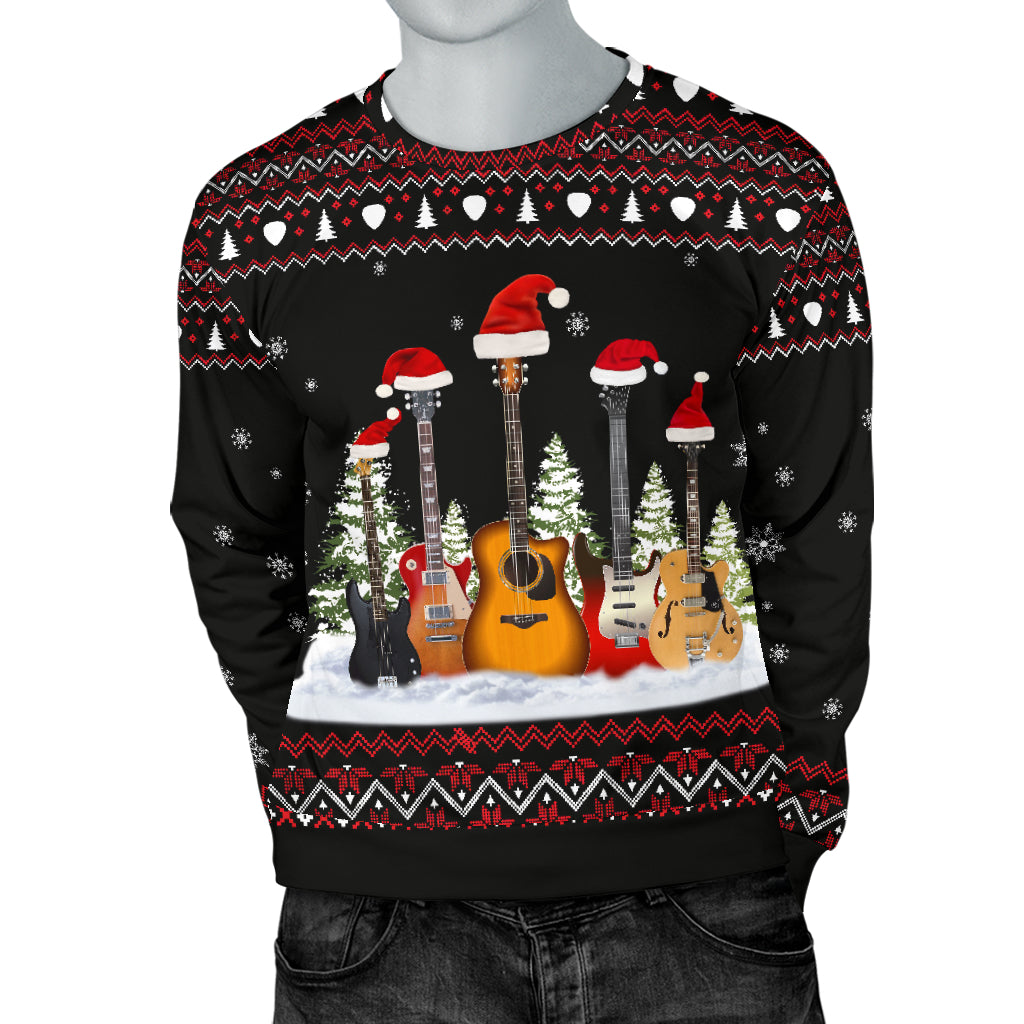 Guitars Christmas Men's Sweater