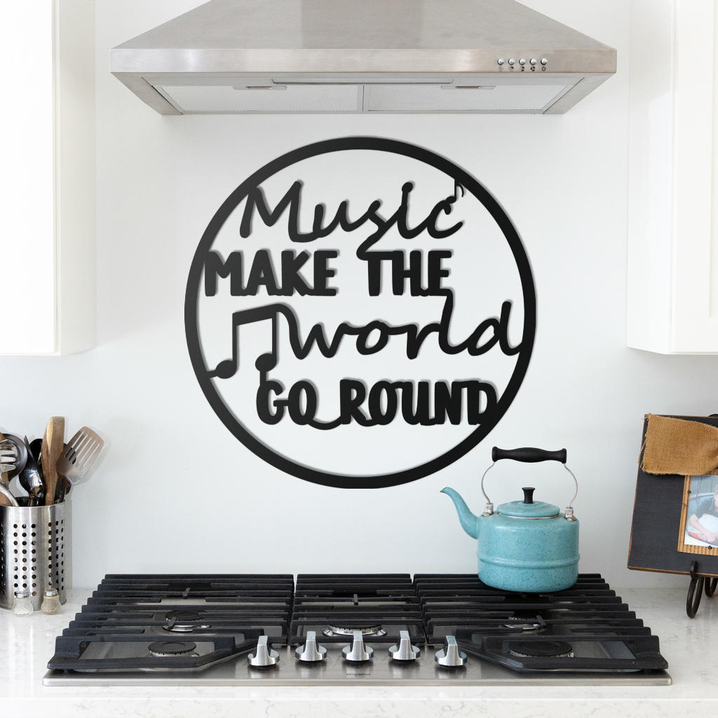 Music Go Round Metal Sign
