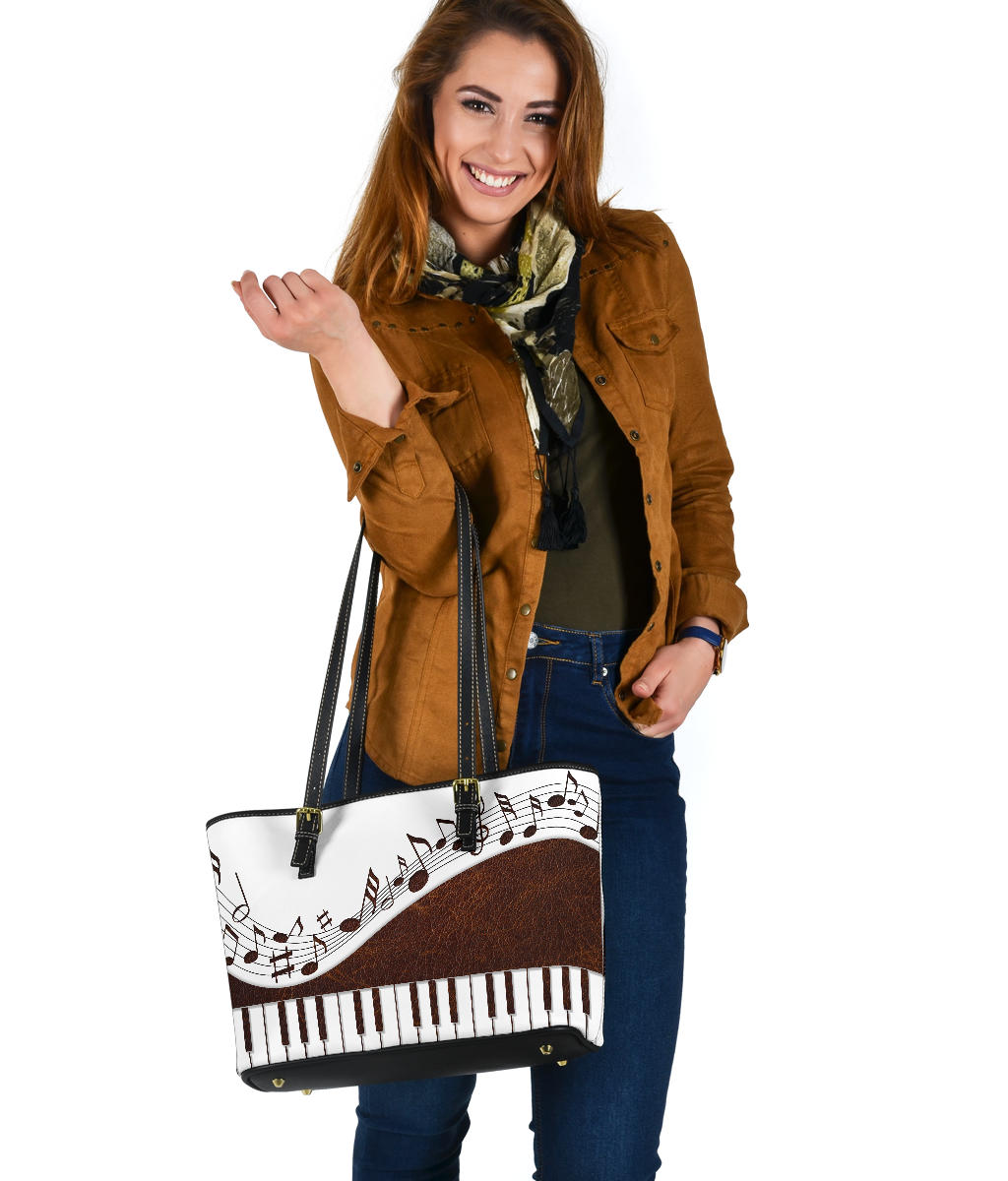 Piano Keys Music Small Leather Bag