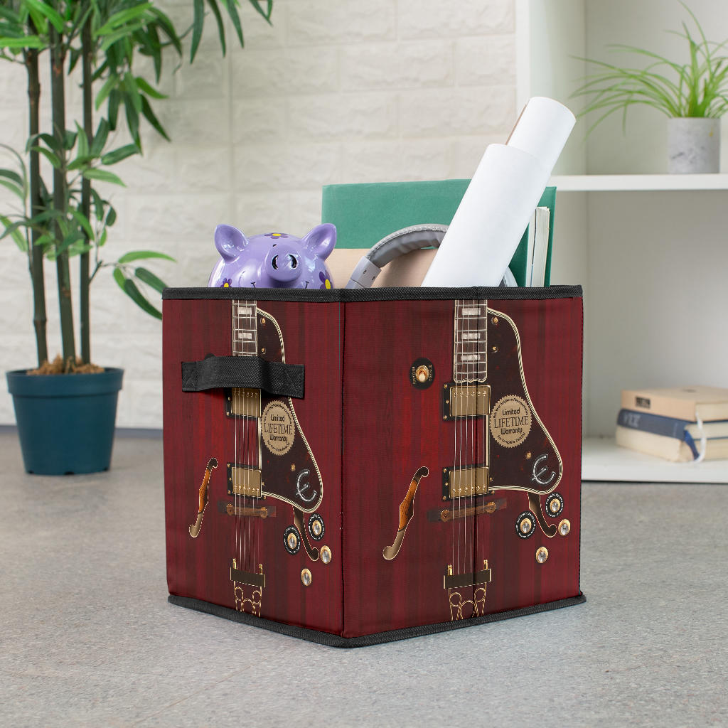Red Electric Guitar Storage Cube