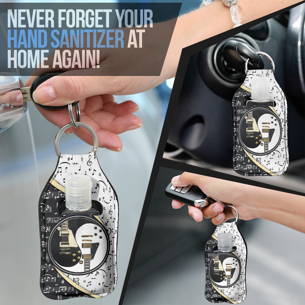 Yin Yang Guitars Sanitizer Bottle Keychains