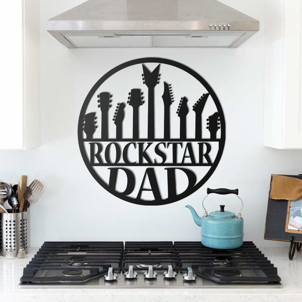 Rockstar Dad Metal Sign