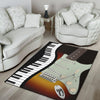 Electric Guitar With Piano Area Rug