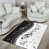 Piano With Musical Notes Area Rug