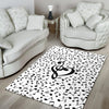 Musical Notes Heart Area Rug