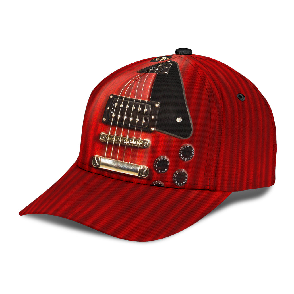Red Electric Guitar Classic Cap