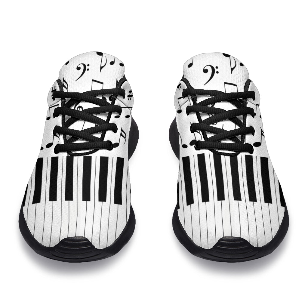 Piano With Music Notes Sport Sneakers