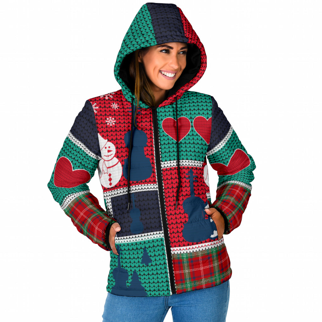 Violin Christmas Zip Hooded Jacket