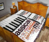 Piano And Music Quilt Bed Set