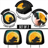 Piano Moon Headrest Covers