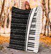 Sheet Music And Piano Black Blanket - { shop_name }} - Review