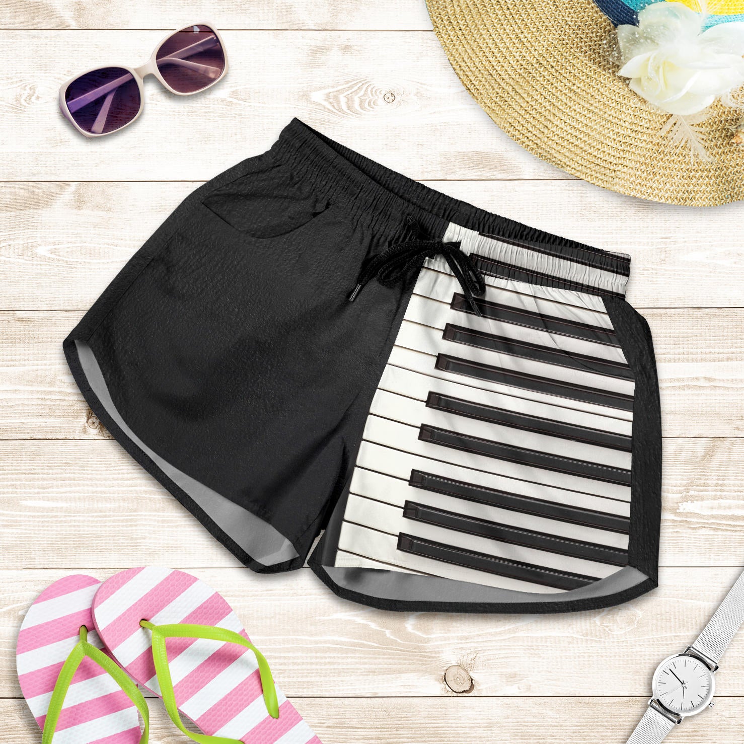 Piano Keys Women's Short