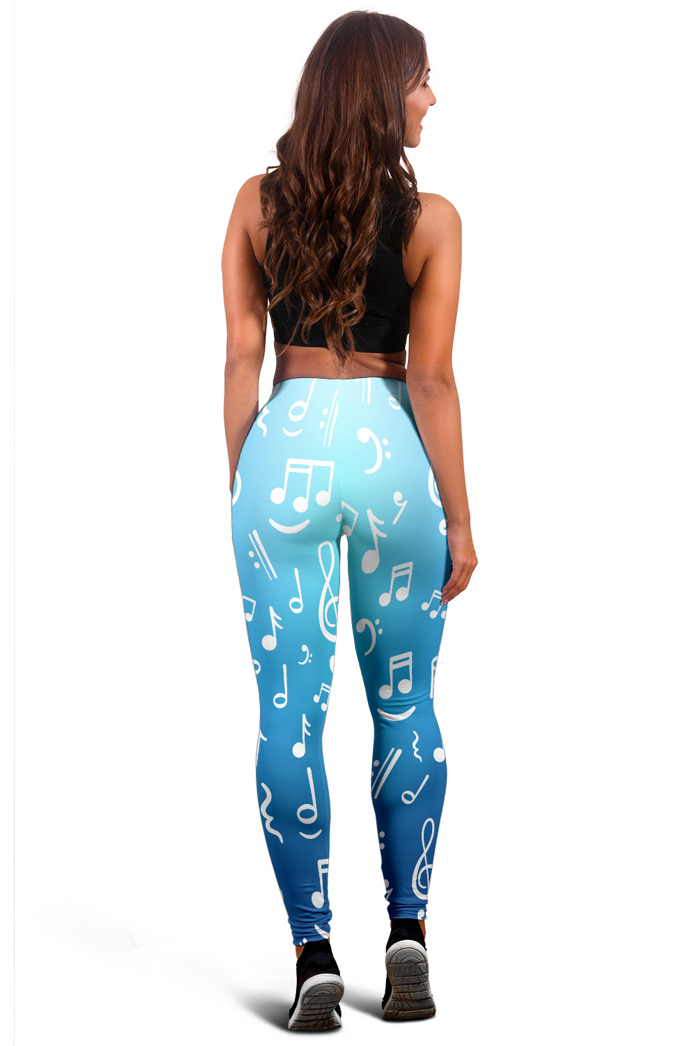 Music Notes Blue Leggings