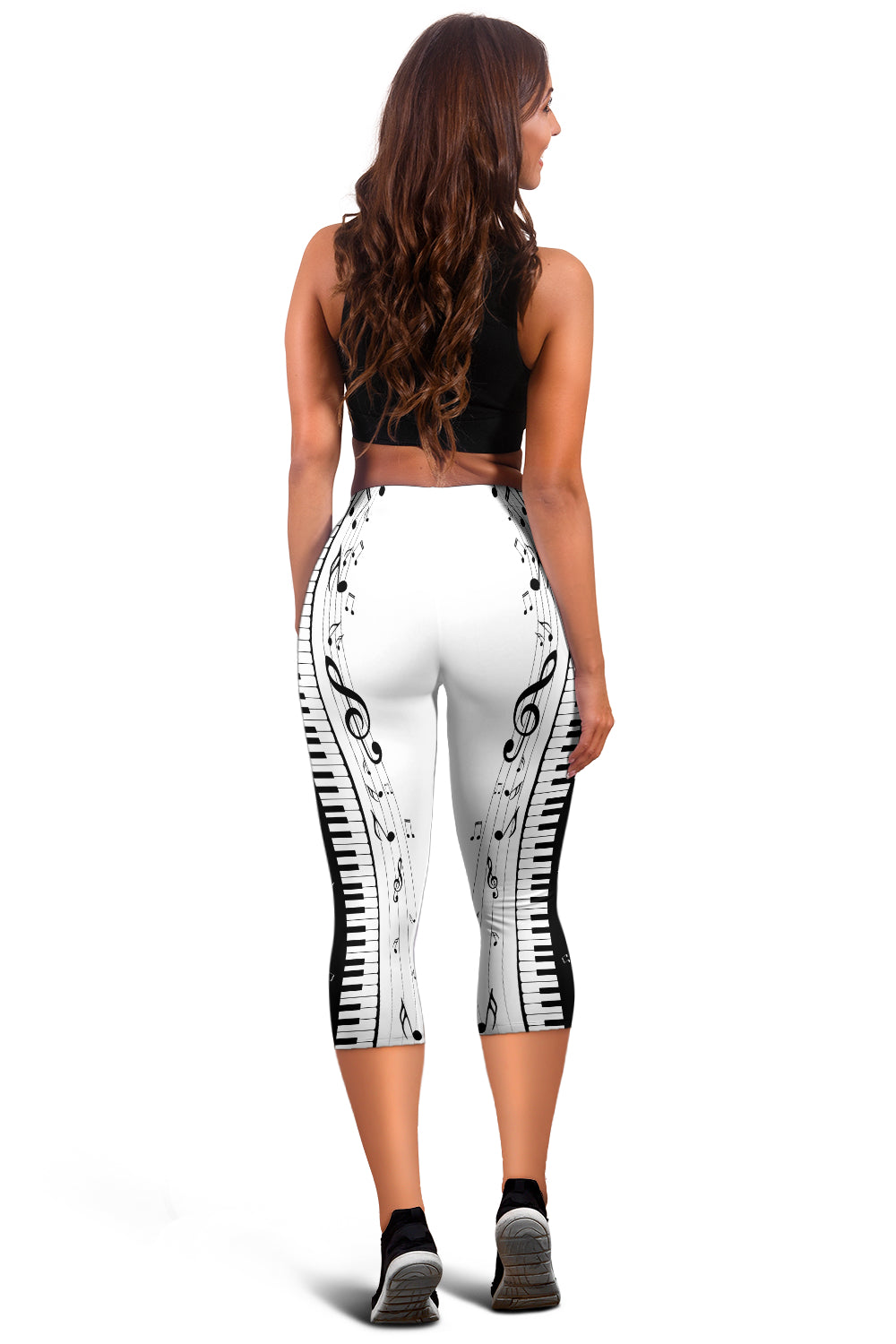 Piano And Music Notes Capris