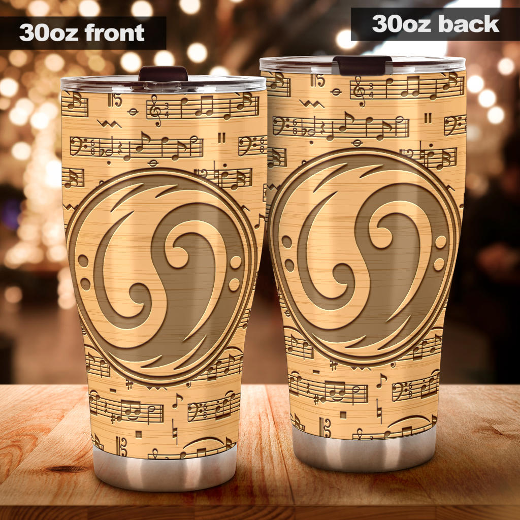 Yin Yang Bass Clef Tumbler