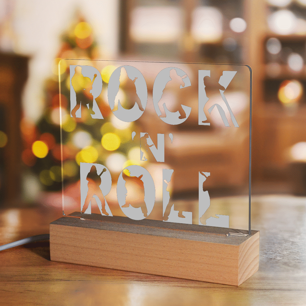 Rock N Roll Guitar Light Up Acrylic