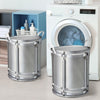 Stunning Silver Metal Snare Drum Laundry Basket