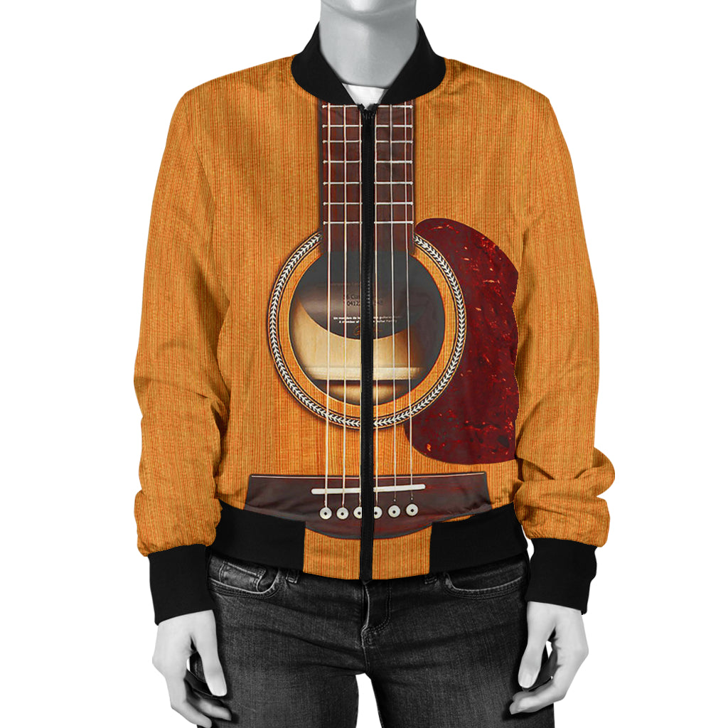 Wooden Guitar Women's Bomber Jacket