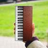 Piano Keys Red Leather Wallet