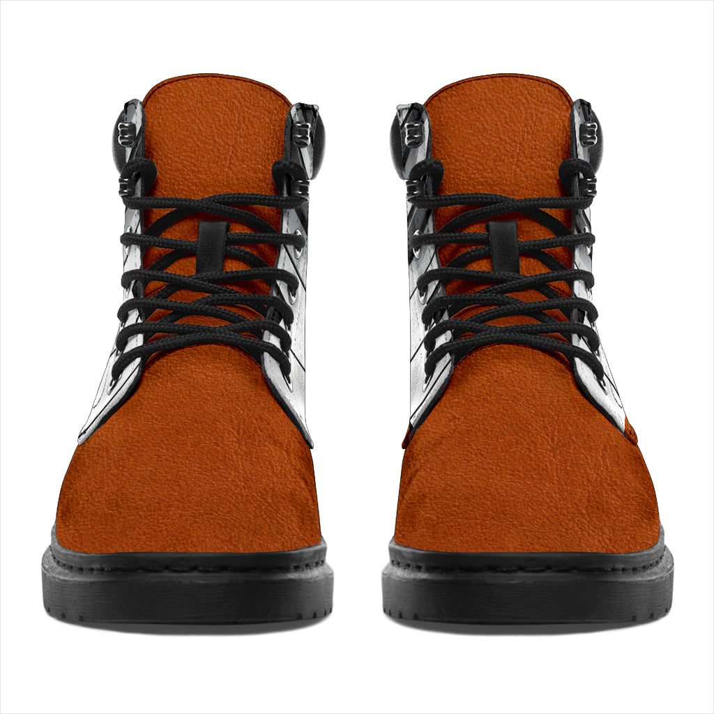 Piano Keys Leather Boots