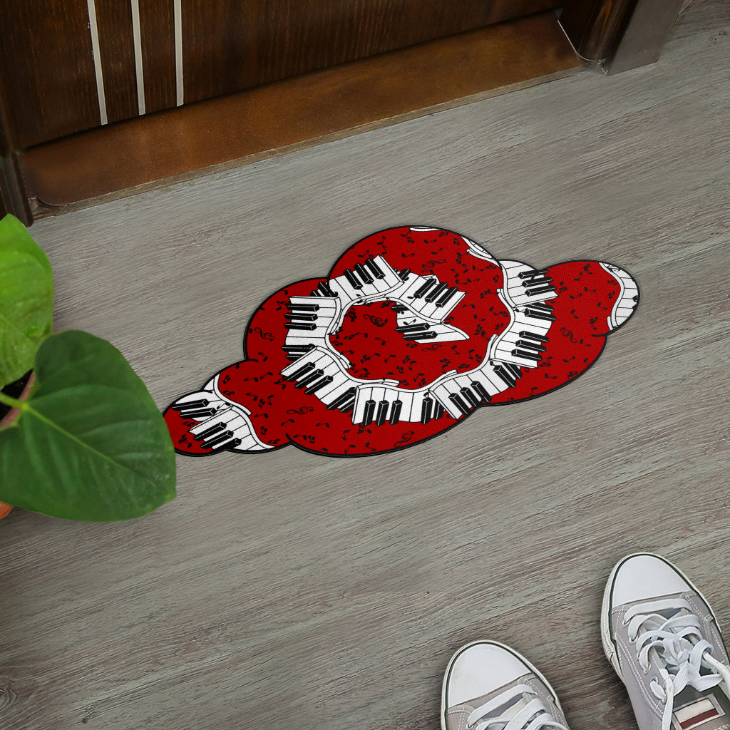Piano Music Cloud Shape Door Mat