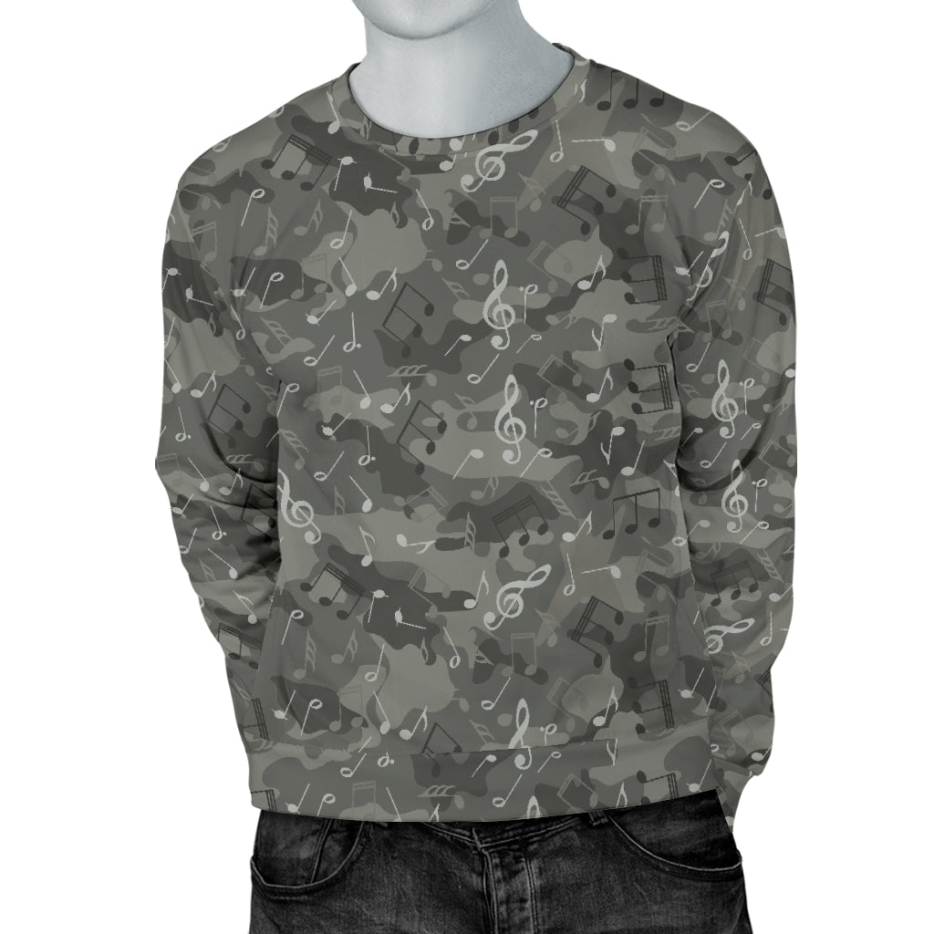 Music Notes Camo Men's Sweater