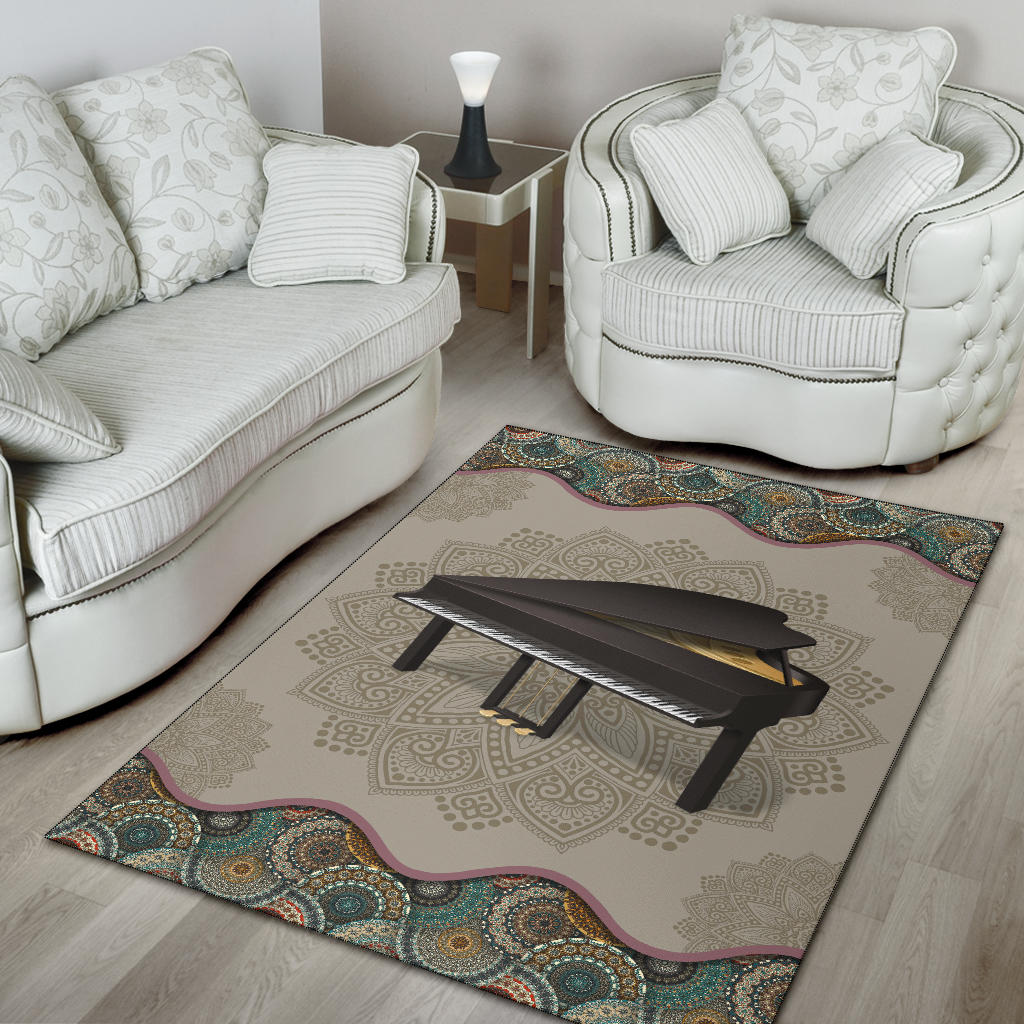 Piano Mandala Area Rug