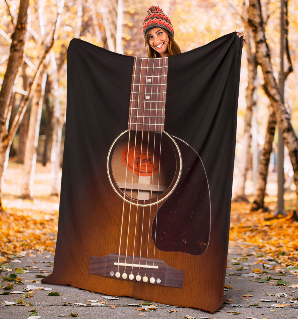 Black Guitar Premium Blanket