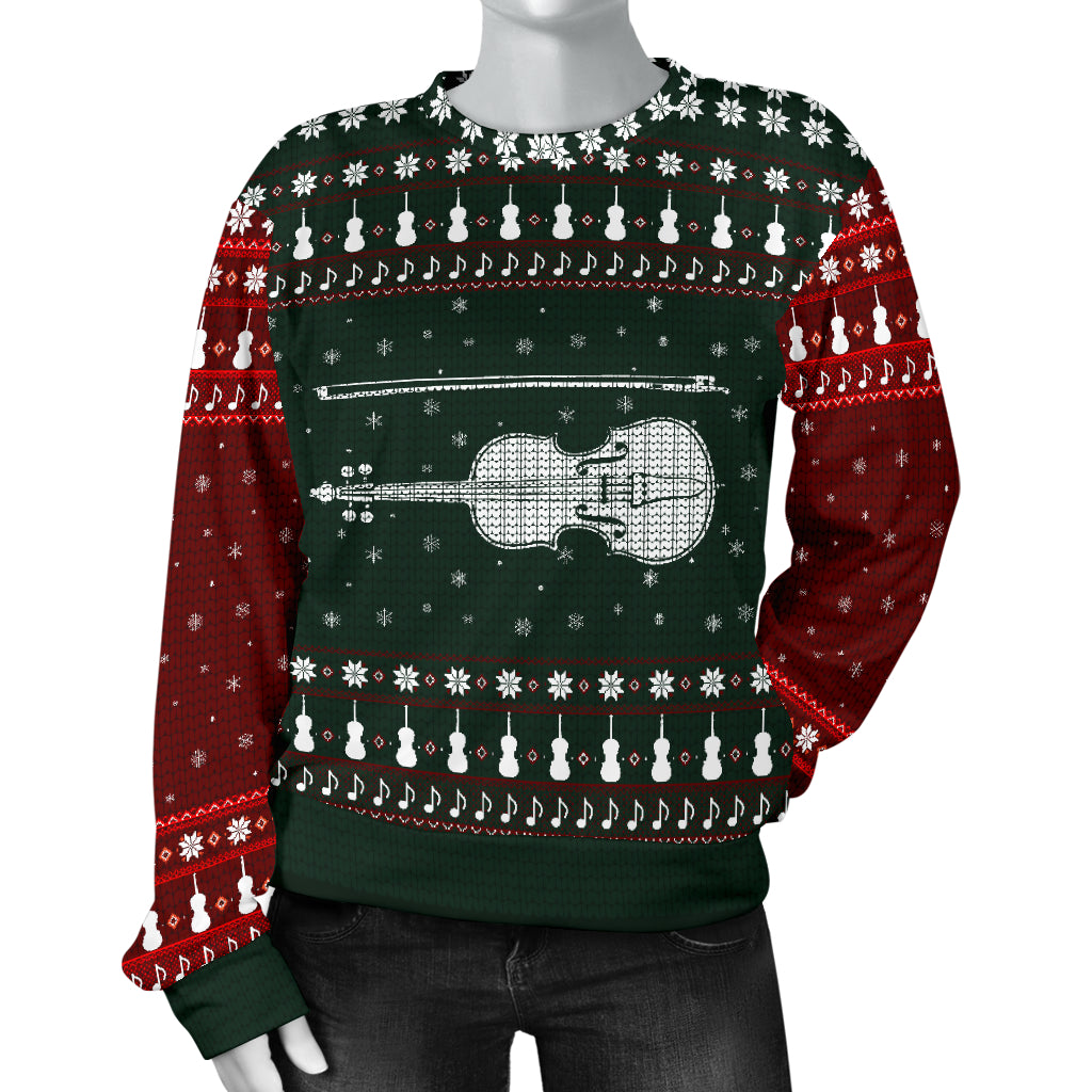 Violin Christmas Women's Sweater