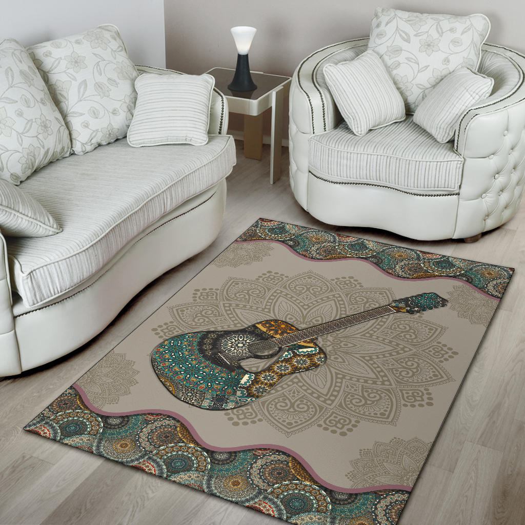 Guitar Mandala Area Rug - { shop_name }} - Review