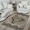 Music Note Heart Mandala Area Rug