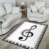 Piano Keys Treble Clef Rug