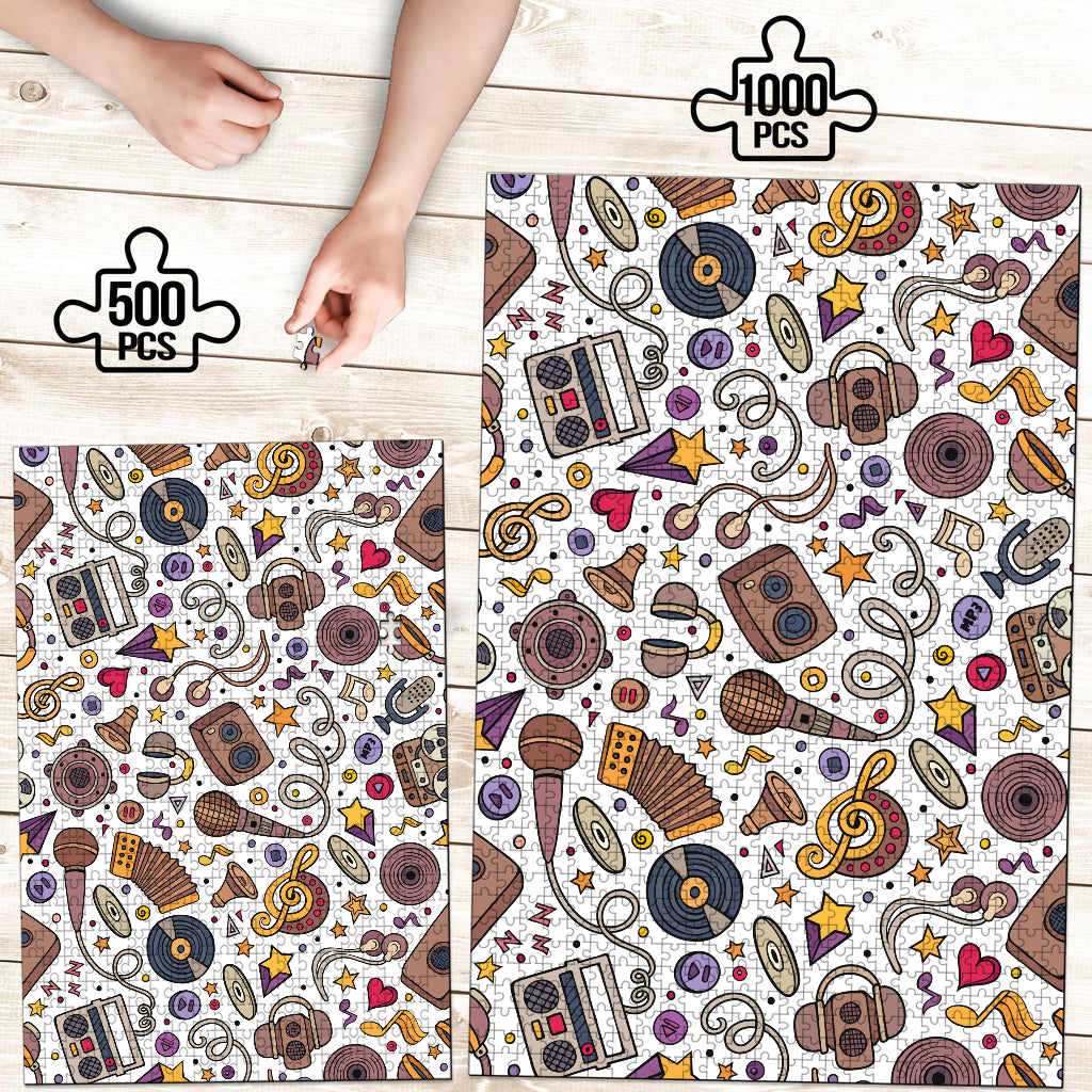 Musical Instrument Art Wood Jigsaw Puzzle