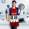 Piano Key And Music Notes Women's Apron