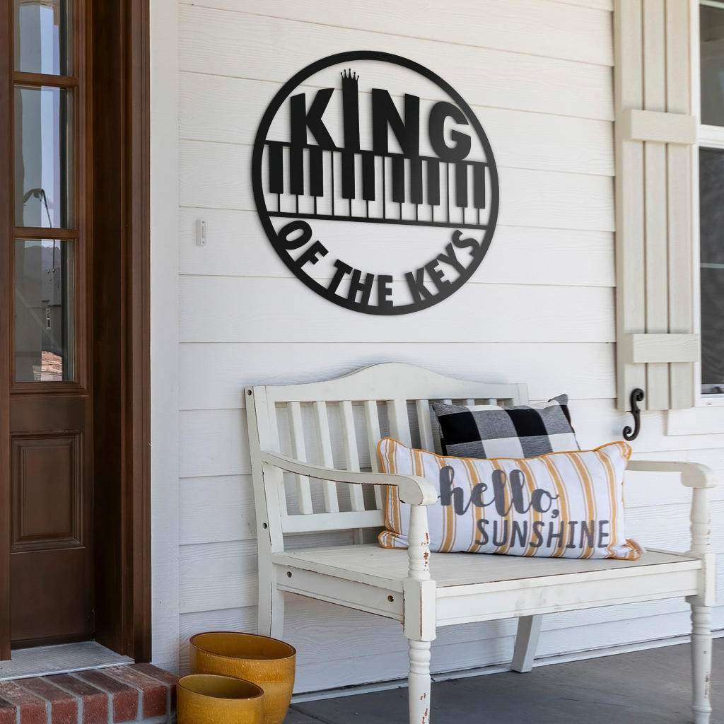 Piano Of The Keys Metal Sign