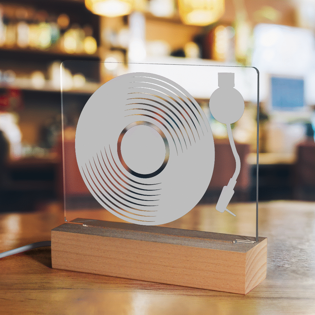 Vinyl Record Light Up Acrylic