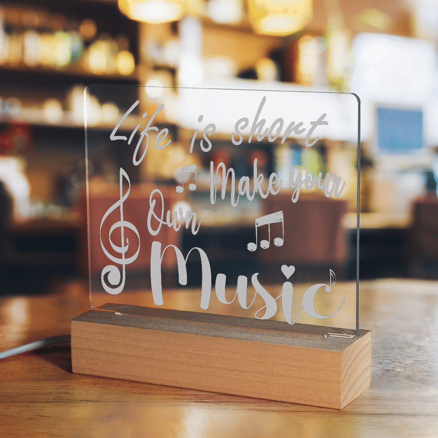 Life Music Light Up Acrylic