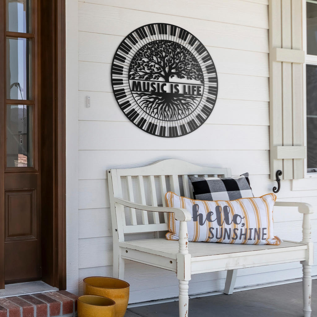 Music Is Life Metal Sign