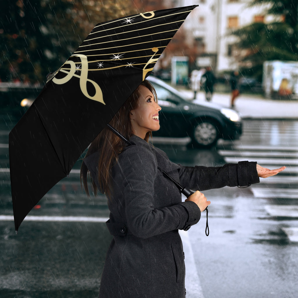 Piano Key And Music Notes Umbrella